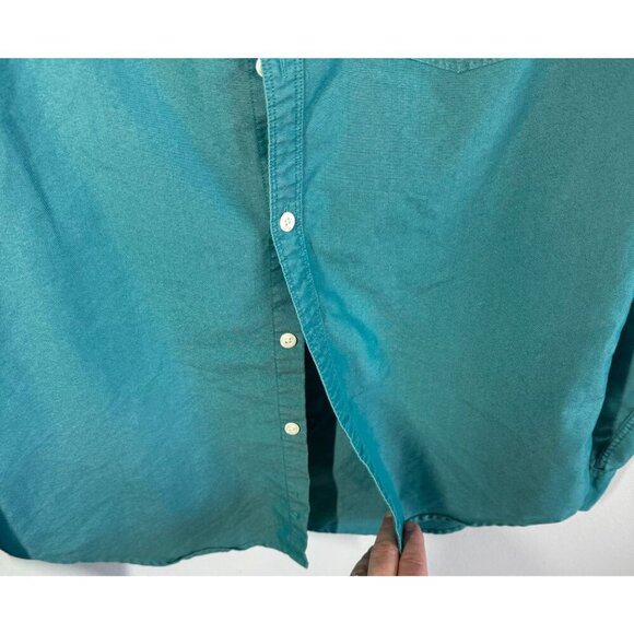 Express Mens Green Fitted Button Up Long Sleeve Medium Fitted Spring Casual - Picture 4 of 13